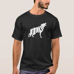 Italien Howling Italian Wolf Word Art - Funny Anim T-Shirt