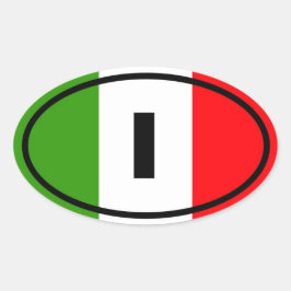 Italien - I - Europa Ovaler Aufkleber