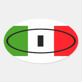 Italien - I - Europa Ovaler Aufkleber