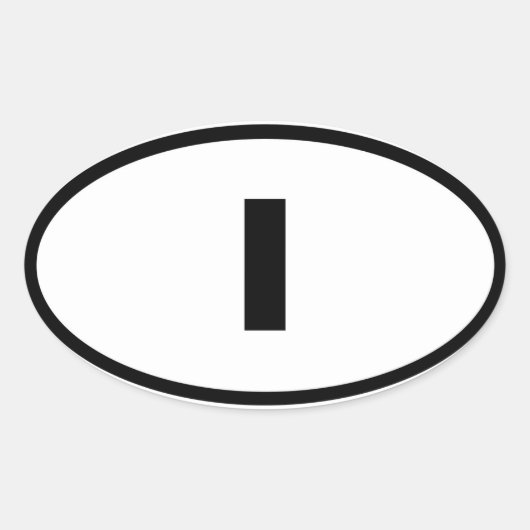 Italien - I - Europa Ovaler Aufkleber (Vorderseite)