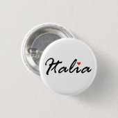 Italien, I Liebe Italien Button (Vorne & Hinten)