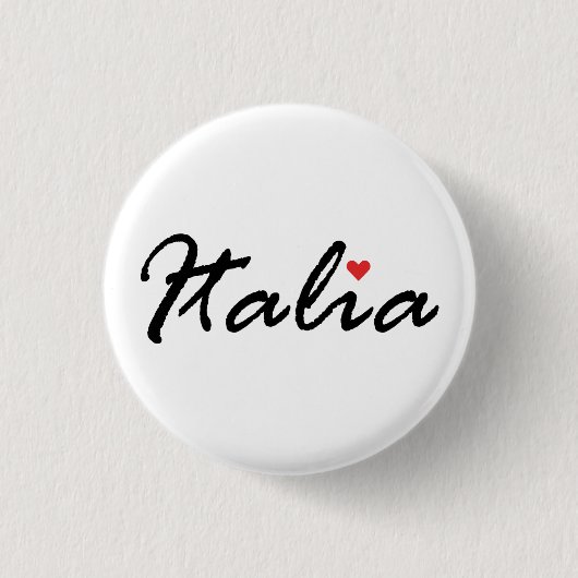 Italien, I Liebe Italien Button (Vorderseite)