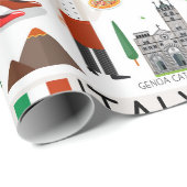 Italien Icons Design Geschenkpapier (Rolleneckpunkt)