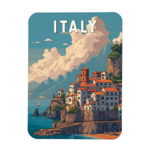 Italien Illustration Reise Kunst Vintage Magnet