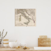 Italien im Rahmen des Sachsens Poster (Küche)