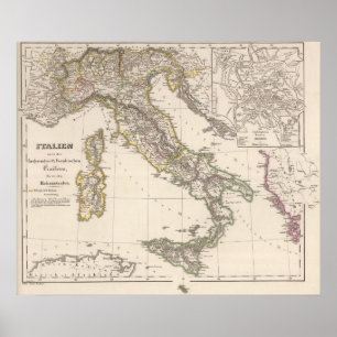 Italien im Rahmen des Sachsens Poster