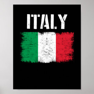 Italien im Vintage-Stil Italien Italienische Flagg Poster