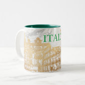 ITALIEN, IMITATE GOLD+MARBLE REISE SOUVENIRS ZWEIFARBIGE TASSE (Vorderseite Links)