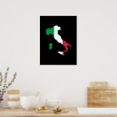 Italien in Flaggenfarben Poster (Küche)