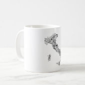 Italien in Tagxedo Kaffeetasse (Vorderseite Links)