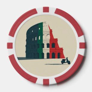 Italien-inspiriertes Kolosseum benutzerdefinierte  Pokerchips