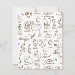 Italien ist für seine hervorragende Küche bekannt Feiertagskarte