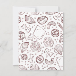 Italien ist für seine hervorragende Küche bekannt Feiertagskarte