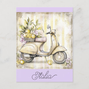 Italien Italia Vintage Vespa Roller Reise Postkarte