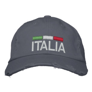 ITALIEN Italien bestickt gestresste Baseballkappe Bestickte Baseballkappe