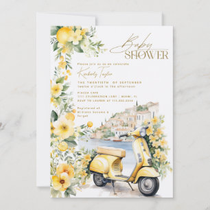 Italien Italien Positano Amalfi Vespa Baby Shower Einladung