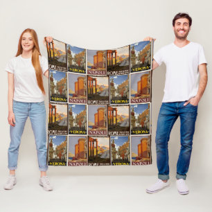 Italien Italien Reiseziel vintage retro Fleecedecke