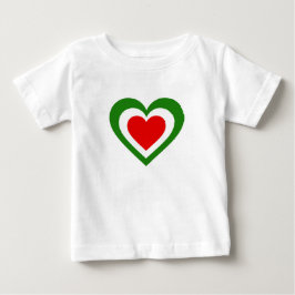 Italien/Italien unter der Flagge inspiriert Herzen Baby T-shirt