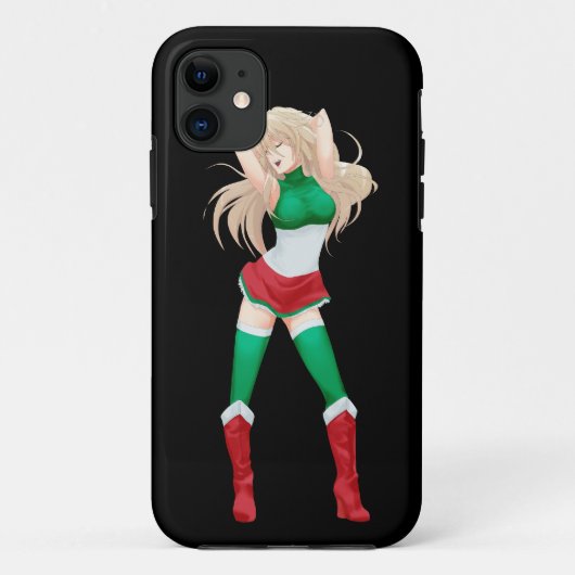 Italien-Italiener Manga Flaggenmädchen Case-Mate iPhone Hülle (Rückseite)