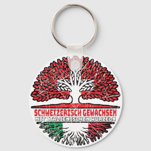 Italien Italienisch Schweizer Schweiz Baum Wurzel Schlüsselanhänger (Vorderseite)