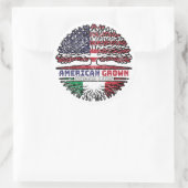 Italien Italienisch USA USA Vereinigte Staaten Tre Runder Aufkleber (Tasche)