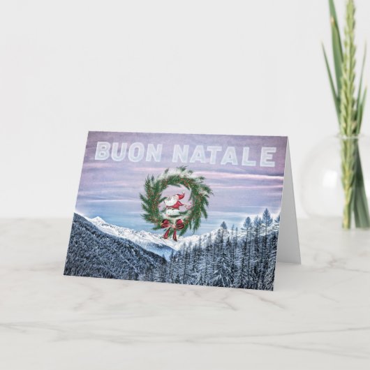 * Italien Italienische Buon Natale Weihnachtskarte Karte (Vorderseite)