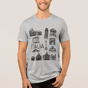 Italien Italienische Denkmäler Tri-Blend Shirt