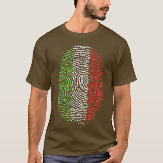 Italien Italienische Fingerabdruck-Fahne T-Shirt