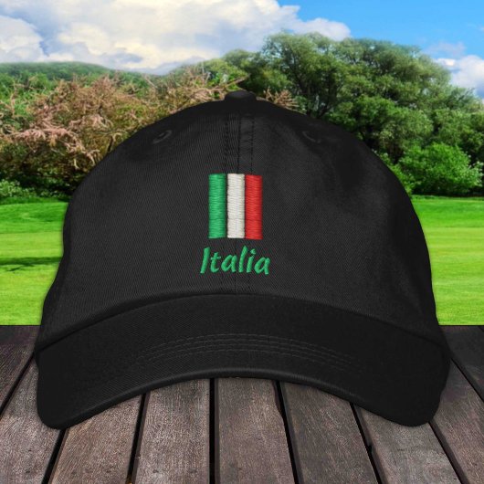 Italien & Italienische Flag Mode / Italienische Pa Bestickte Baseballkappe