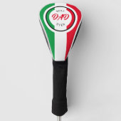 Italien Italienische Flagge Bester Vater Vatertag Golf Headcover (Vorderseite)