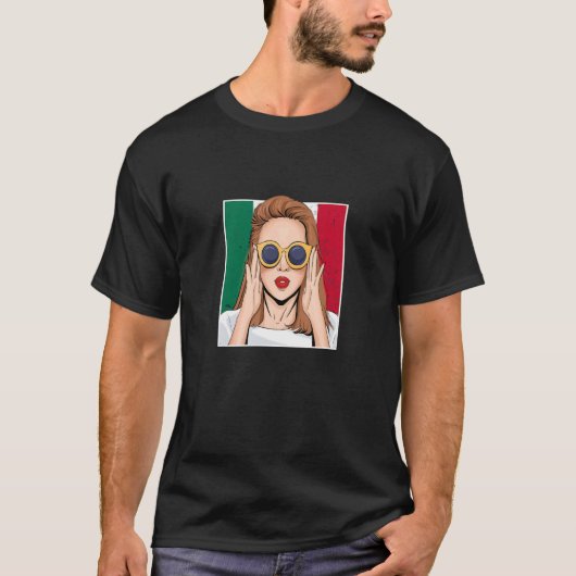 Italien - Italienische Flagge für Frauen Italiana T-Shirt (Vorderseite)