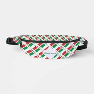 Italien Italienische Flagge Gekachelt Grün Persona Bauchtasche