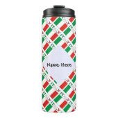 Italien - Italienische Flagge geteerte Schwarze Pe Thermosbecher (Vorderseite)