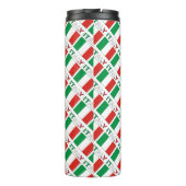 Italien - Italienische Flagge geteerte Schwarze Pe Thermosbecher (Rückseite)