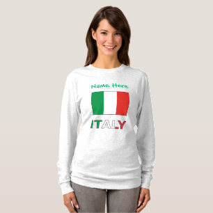 Italien Italienische Flagge Grün Personalisierung T-Shirt