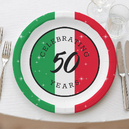 Italien Italienische Flagge Italienisch Geburtstag Pappteller