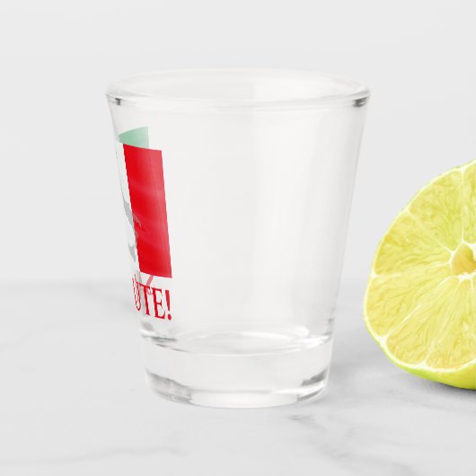 Italien Italienische Flagge Karte Salute Cheers Schnapsglas (Rechts)