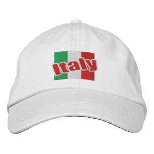 Italien Italienische Flagge mit Text Bestickte Baseballkappe