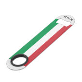 Italien - italienische Flagge Speed Flaschenöffner (Rückseite Schrägansicht)