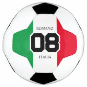 Italien Italienische Flaggengruppe Nachname Italia Fußball (Vorderseite)