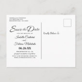 Italien Italienische Hochzeit Rettet das Datum Ankündigungspostkarte (Rückseite)