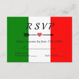 Italien Italienische Hochzeit RSVP Karte