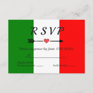 Italien Italienische Hochzeit RSVP Karte