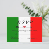 Italien Italienische Hochzeit RSVP Karte (Stehend Vorderseite)