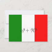 Italien Italienische Hochzeit RSVP Karte (Rückseite)