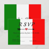 Italien Italienische Hochzeit RSVP Karte (Vorne/Hinten)