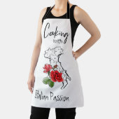 *~* Italien Italienische Karte Boot-Rote Rose Koch Schürze (InSitu)