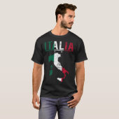 Italien Italienische Karte Flag Italia für Männer  T-Shirt (Vorne ganz)
