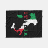 Italien Italienische Karte Flagge Pride Gift Herit Fleecedecke (Vorderseite (Horizontal))