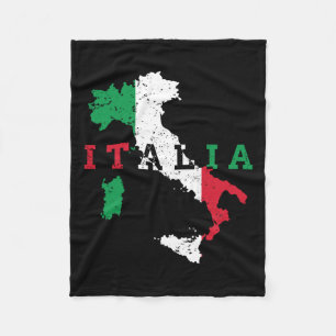 Italien Italienische Karte Flagge Pride Gift Herit Fleecedecke